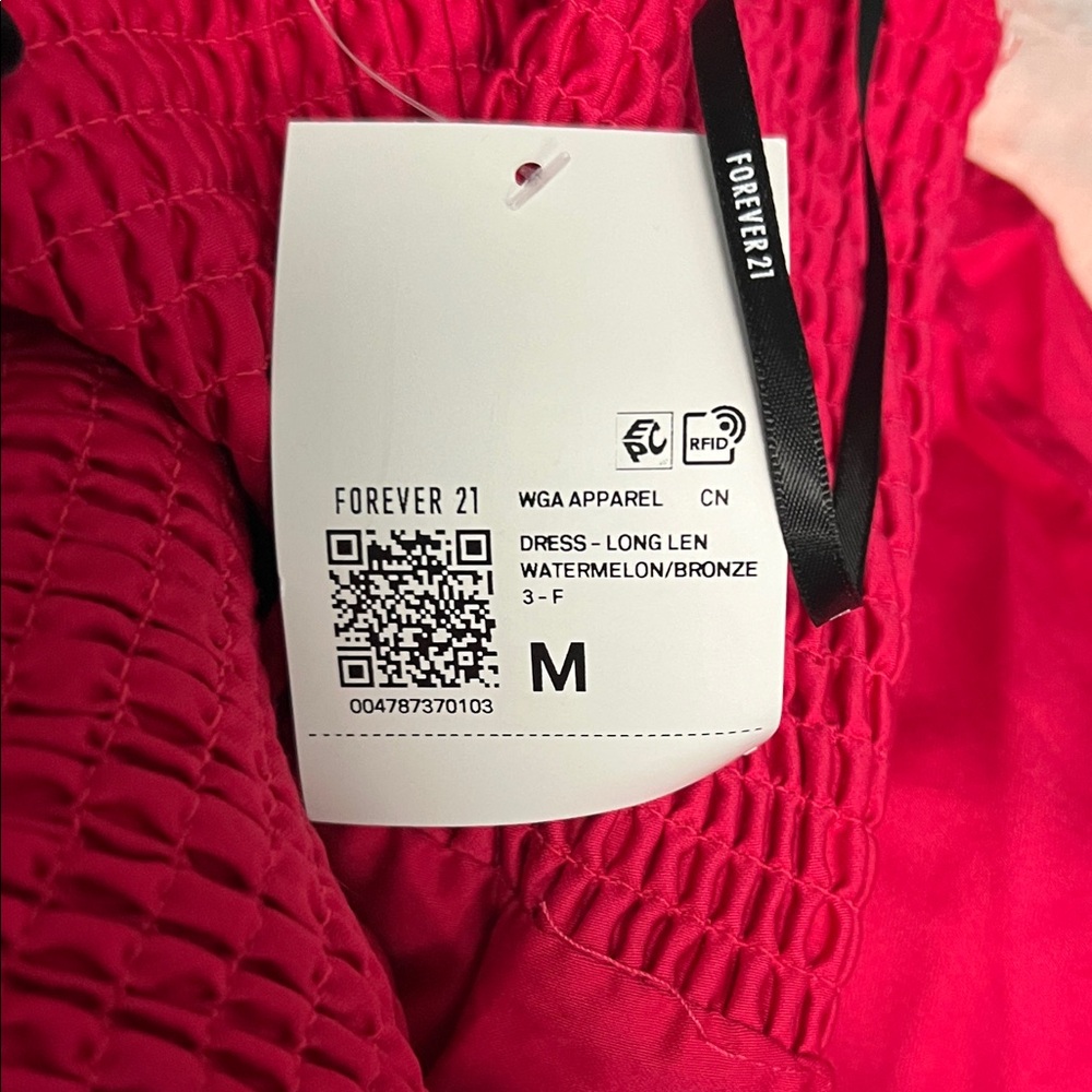 Forever 21 Strapless Pink and Red Tiered Dress - Picture 11 of 12